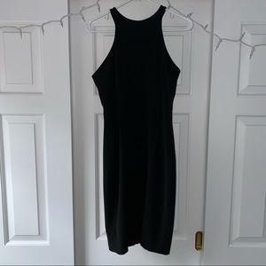 Zara Black MIDI Dress with Exposed Zipper
